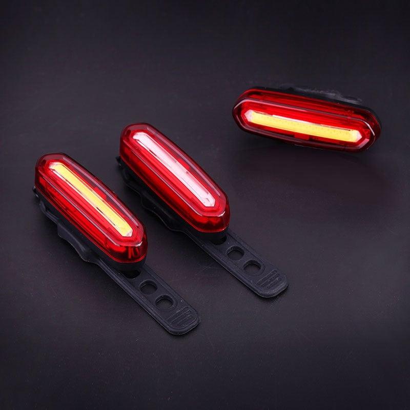 Rechargeable LED USB Mountain Bike Tail Light Taillight Safety Warning Bicycle Rear Light Bicycle Lamp Red High Intensity Rear LED Accessories Fits On Any Road Bikes Helmets