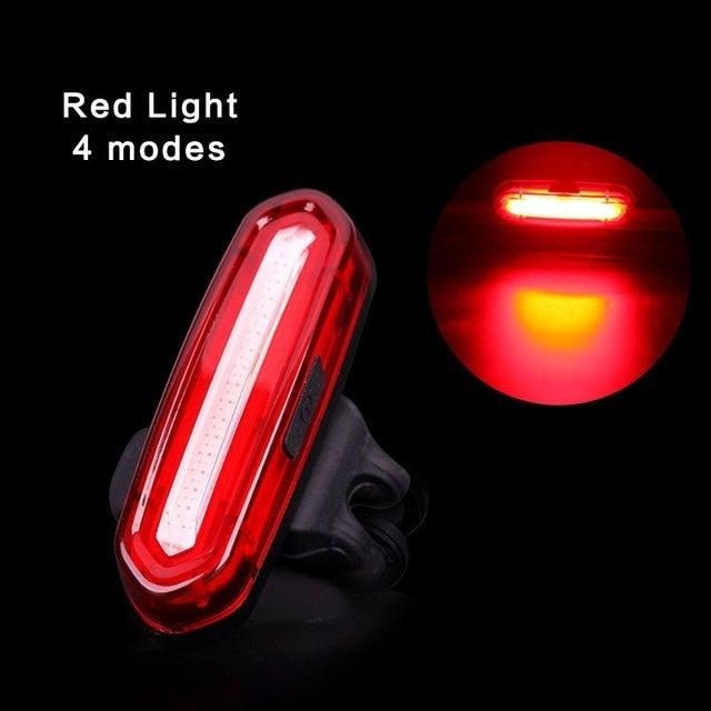 Rechargeable LED USB Mountain Bike Tail Light Taillight Safety Warning Bicycle Rear Light Bicycle Lamp Red High Intensity Rear LED Accessories Fits On Any Road Bikes Helmets