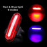 Rechargeable LED USB Mountain Bike Tail Light Taillight Safety Warning Bicycle Rear Light Bicycle Lamp Red High Intensity Rear LED Accessories Fits On Any Road Bikes Helmets