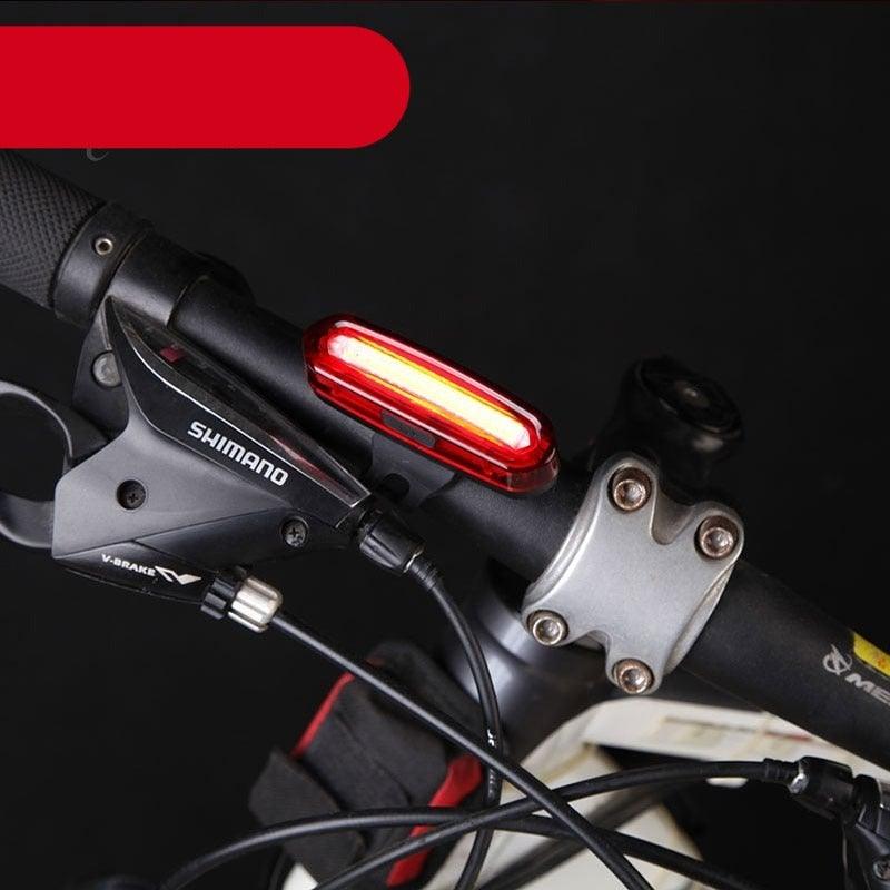 Rechargeable LED USB Mountain Bike Tail Light Taillight Safety Warning Bicycle Rear Light Bicycle Lamp Red High Intensity Rear LED Accessories Fits On Any Road Bikes Helmets