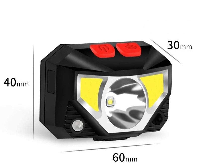 Rechargeable Powerful USB LED High Lumen Headlamp Ultra-Light Bright Headlight Waterproof Sensor Head Light For Outdoors Camping Running Hiking Biking Fishing - STEVVEX Lamp - 200, Flashlight, Gadget, Headlamp, Headlight, lamp, LED Headlight, Rechargeable Flashlight, Rechargeable Headlamp, Rechargeable Headlight, Rechargeable Torchlight, Torchlight, Waterproof Headlamp, Waterproof Flashlight, Waterproof Headlight - Stevvex.com