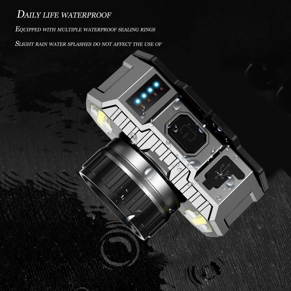 Rechargeable Super Bright High Lumen Strong Light LED Head-Mounted Headlamp Waterproof Long-Range Flashlight For Outdoor Camping Household Riding Night Fishing Headlight - STEVVEX Lamp - 200, Flashlight, Headlamp, Headlight, lamp, LED Flashlight, LED Headlamp, LED Headlight, LED torchlight, Rechargeable Flashlight, Rechargeable Headlamp, Rechargeable Headlight, Rechargeable Torchlight, Torchlight, Waterproof Headlamp - Stevvex.com