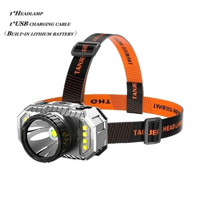 Rechargeable Super Bright High Lumen Strong Light LED Head-Mounted Headlamp Waterproof Long-Range Flashlight For Outdoor Camping Household Riding Night Fishing Headlight - STEVVEX Lamp - 200, Flashlight, Headlamp, Headlight, lamp, LED Flashlight, LED Headlamp, LED Headlight, LED torchlight, Rechargeable Flashlight, Rechargeable Headlamp, Rechargeable Headlight, Rechargeable Torchlight, Torchlight, Waterproof Headlamp - Stevvex.com