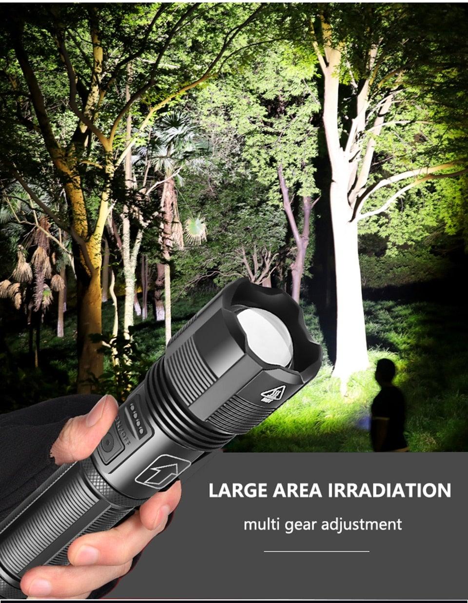 Rechargeable Tactical Flashlight USB LED High Quality Zoomable Torchlight High Lumen Super Bright Flashlight Waterproof Flashlight For Outdoor Best Camping Hiking Riding Flashlight - STEVVEX Lamp - 200, Flashlight, Gadget, Headlamp, Headlight, Headtorch, lamp, LED Flashlight, LED Headlight, Rechargeable Flashlight, Rechargeable Headlamp, Rechargeable Headlight, Rechargeable Torchlight, Torchlight, Zoomable Flashlight - Stevvex.com