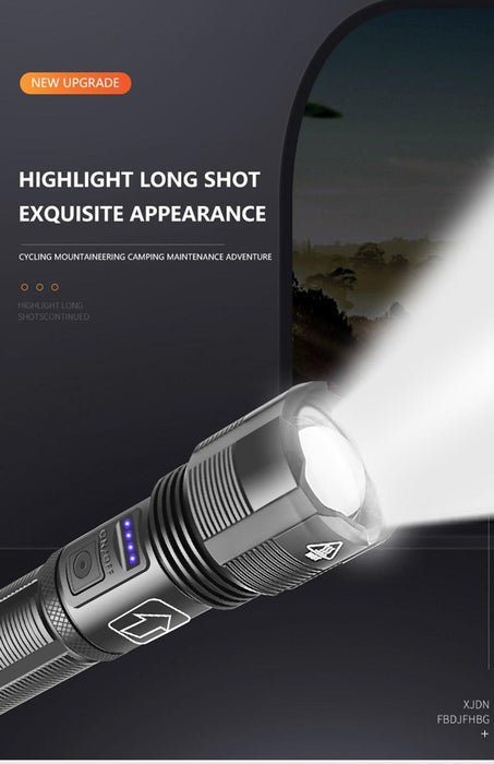 Rechargeable Tactical Flashlight USB LED High Quality Zoomable Torchlight High Lumen Super Bright Flashlight Waterproof Flashlight For Outdoor Best Camping Hiking Riding Flashlight - STEVVEX Lamp - 200, Flashlight, Gadget, Headlamp, Headlight, Headtorch, lamp, LED Flashlight, LED Headlight, Rechargeable Flashlight, Rechargeable Headlamp, Rechargeable Headlight, Rechargeable Torchlight, Torchlight, Zoomable Flashlight - Stevvex.com