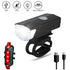 Rechargeable USB Bike Light Bicycle Front Rear Back Taillight Cycling Headlight Bicycle Lamp Flashlight Powerful Front And Back Lights Bicycle Accessories For Night Riding Cycling Safety Best Headlight With USB Tail