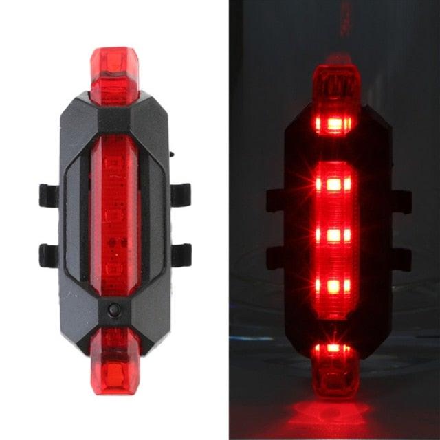 Rechargeable USB Bike Light Bicycle Front Rear Back Taillight Cycling Headlight Bicycle Lamp Flashlight Powerful Front And Back Lights Bicycle Accessories For Night Riding Cycling Safety Best Headlight With USB Tail