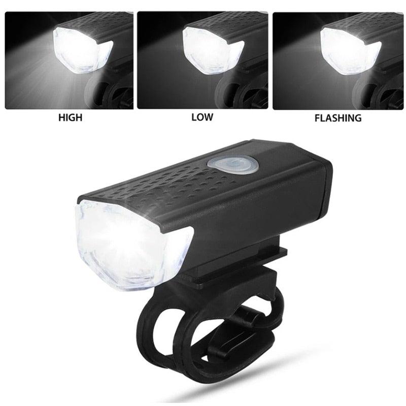 Rechargeable USB Bike Light Bicycle Front Rear Back Taillight Cycling Headlight Bicycle Lamp Flashlight Powerful Front And Back Lights Bicycle Accessories For Night Riding Cycling Safety Best Headlight With USB Tail