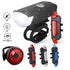 Rechargeable USB Bike Light Bicycle Front Rear Back Taillight Cycling Headlight Bicycle Lamp Flashlight Powerful Front And Back Lights Bicycle Accessories For Night Riding Cycling Safety Best Headlight With USB Tail