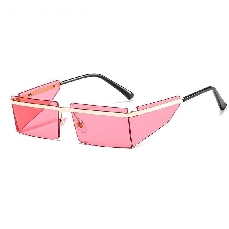 Rectangle Sunglasses Frameless Glasses Classic New Small Rimless Sunglasses For Women New Fashionable Square Sunglasses For Men New Eyewear Retro Rectangle Shape Glasses For Female In New Shades