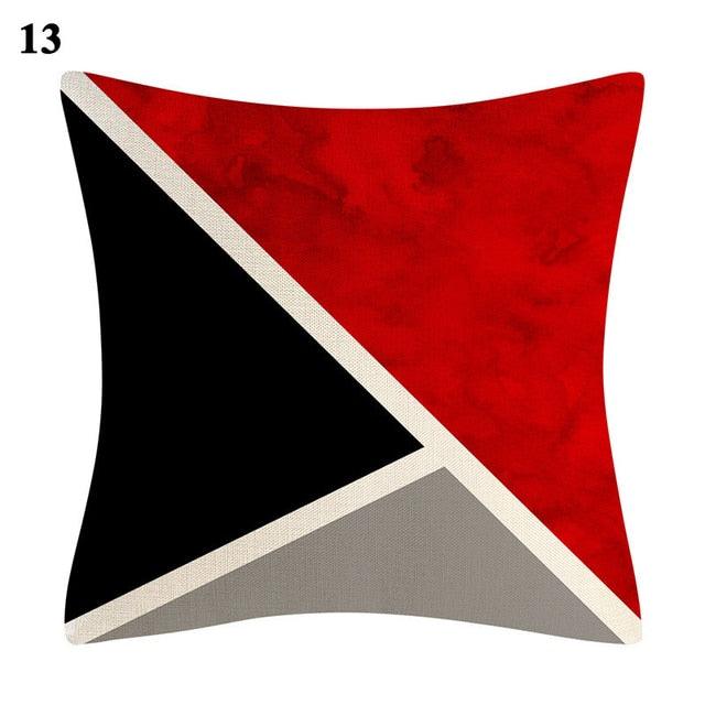 Red Abstract Cushion Cover Geometric Pillow Cases Sofa Decorative Modern Abstract Painting Pillow Case Beautiful Cushion Covers  Fashion Pillowcase Pillow Cover