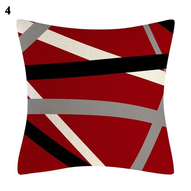 Red Abstract Cushion Cover Geometric Pillow Cases Sofa Decorative Modern Abstract Painting Pillow Case Beautiful Cushion Covers  Fashion Pillowcase Pillow Cover