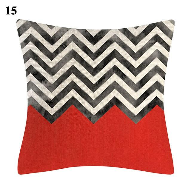 Red Abstract Cushion Cover Geometric Pillow Cases Sofa Decorative Modern Abstract Painting Pillow Case Beautiful Cushion Covers  Fashion Pillowcase Pillow Cover