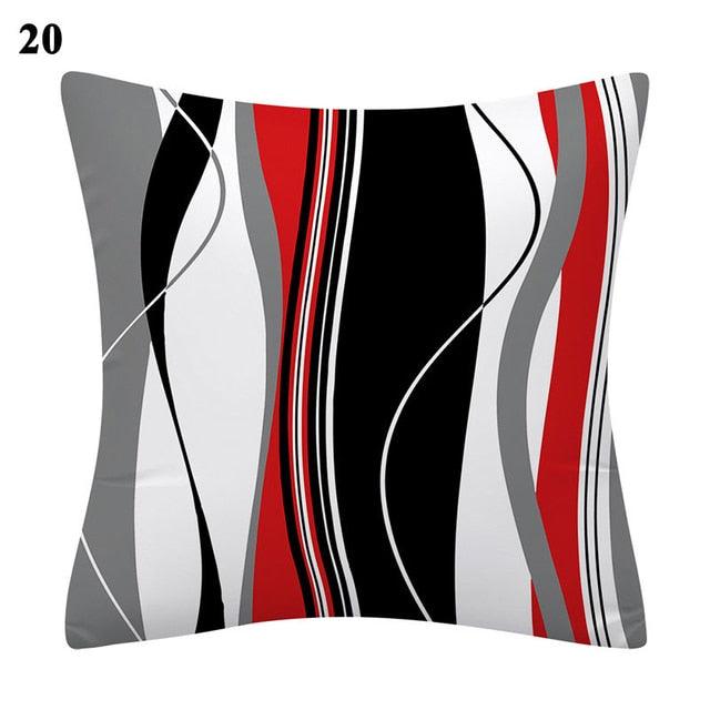 Red Abstract Cushion Cover Geometric Pillow Cases Sofa Decorative Modern Abstract Painting Pillow Case Beautiful Cushion Covers  Fashion Pillowcase Pillow Cover