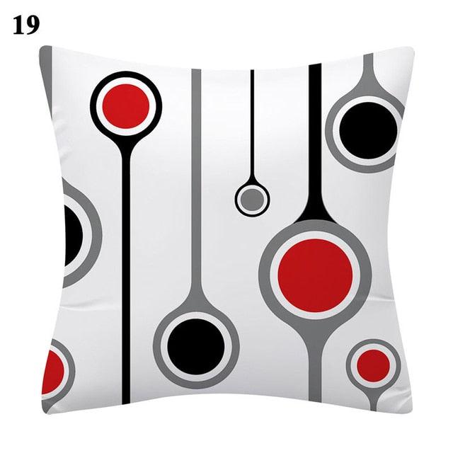 Red Abstract Cushion Cover Geometric Pillow Cases Sofa Decorative Modern Abstract Painting Pillow Case Beautiful Cushion Covers  Fashion Pillowcase Pillow Cover