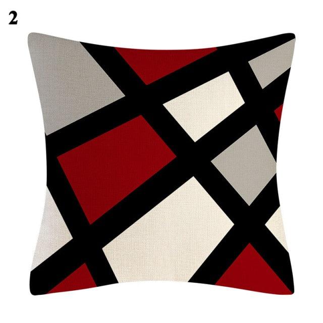 Red Abstract Cushion Cover Geometric Pillow Cases Sofa Decorative Modern Abstract Painting Pillow Case Beautiful Cushion Covers  Fashion Pillowcase Pillow Cover