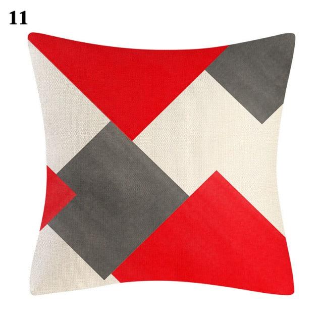 Red Abstract Cushion Cover Geometric Pillow Cases Sofa Decorative Modern Abstract Painting Pillow Case Beautiful Cushion Covers  Fashion Pillowcase Pillow Cover