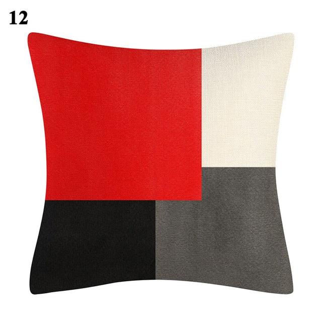 Red Abstract Cushion Cover Geometric Pillow Cases Sofa Decorative Modern Abstract Painting Pillow Case Beautiful Cushion Covers  Fashion Pillowcase Pillow Cover