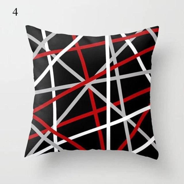 Red Abstract Cushion Cover Geometric Pillow Cases Sofa Decorative Modern Abstract Painting Pillow Case Beautiful Cushion Covers  Fashion Pillowcase Pillow Cover