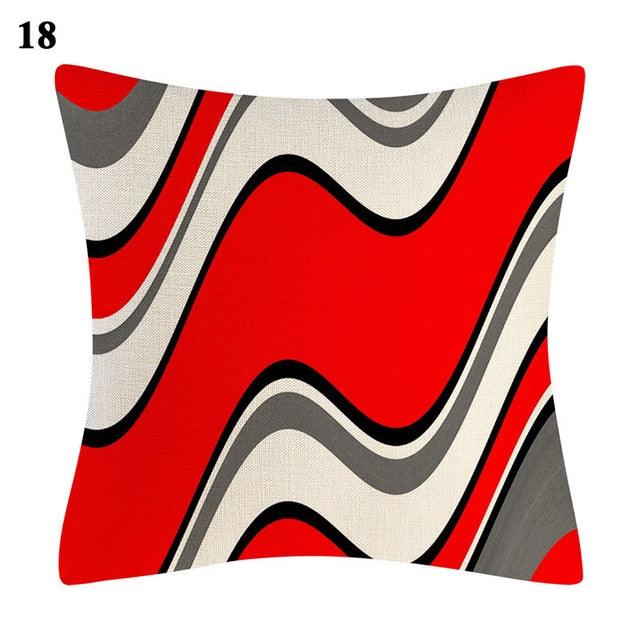 Red Abstract Cushion Cover Geometric Pillow Cases Sofa Decorative Modern Abstract Painting Pillow Case Beautiful Cushion Covers  Fashion Pillowcase Pillow Cover