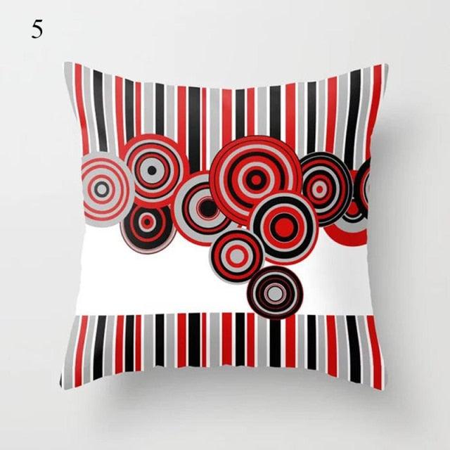 Red Abstract Cushion Cover Geometric Pillow Cases Sofa Decorative Modern Abstract Painting Pillow Case Beautiful Cushion Covers  Fashion Pillowcase Pillow Cover