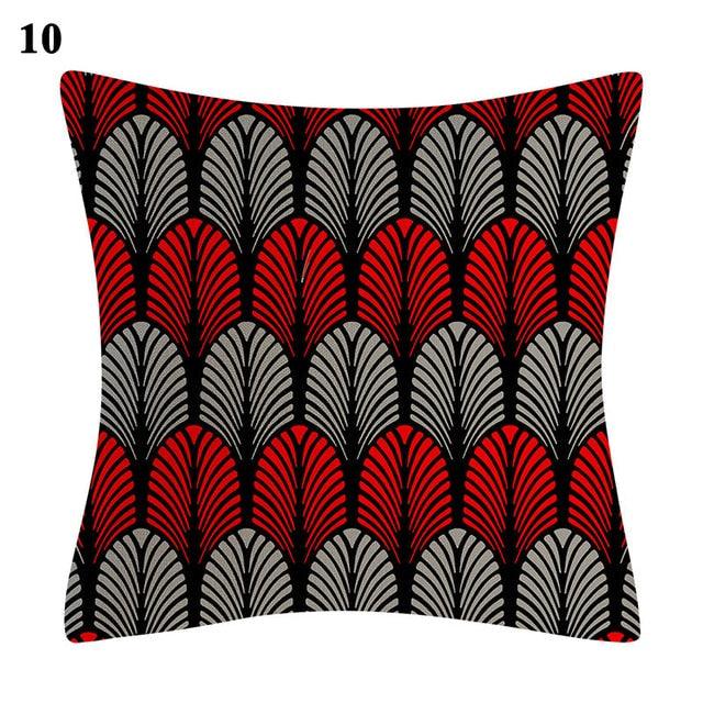 Red Abstract Cushion Cover Geometric Pillow Cases Sofa Decorative Modern Abstract Painting Pillow Case Beautiful Cushion Covers  Fashion Pillowcase Pillow Cover