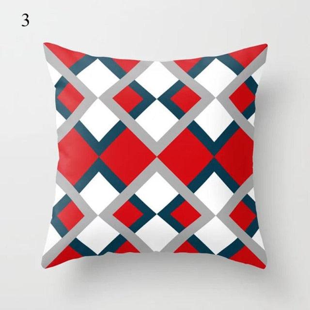 Red Abstract Cushion Cover Geometric Pillow Cases Sofa Decorative Modern Abstract Painting Pillow Case Beautiful Cushion Covers  Fashion Pillowcase Pillow Cover