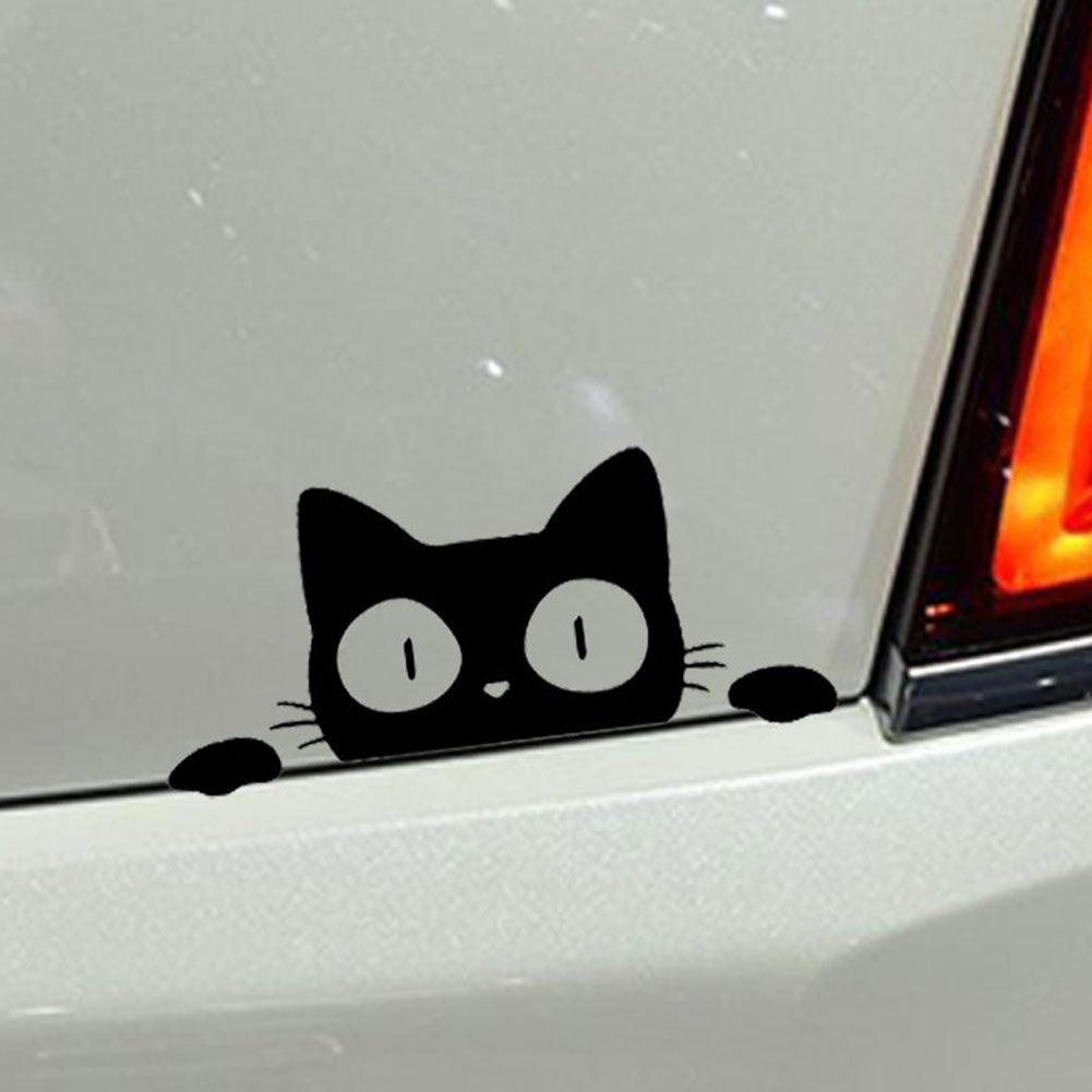 Reflective Peeking Cat Animal Car Styling Decorative Stickers Auto Window Decals Reflective PET Cartoon Car Vinyl Sticker Decal Car Accessories  Cat Watching Vinyl Reflective Decals Waterproof Funny Self-Adhesive for Car Window Bumper Laptop Motorcycle