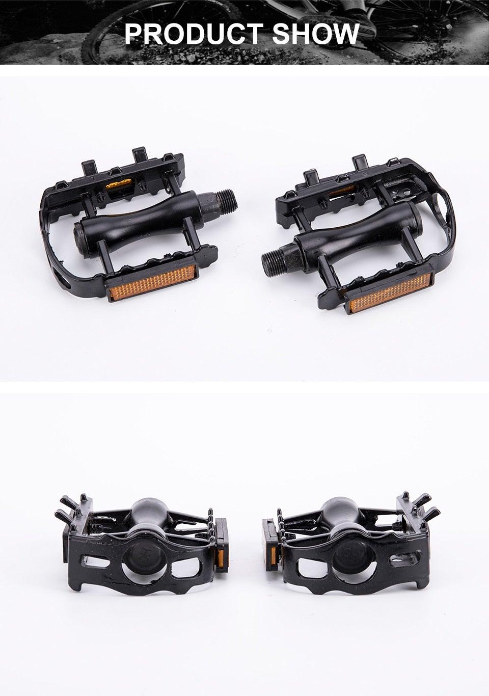 Reflective Setting On Both Sides All-aluminum Large Pedal Bicycle Universal Non-slip Pedal Riding Equipment Bike Pedals Mountain Road Bicycle Flat Pedal-Universal Lightweight Aluminum Alloy Platform Pedal For Travel Cycle-Cross The Road