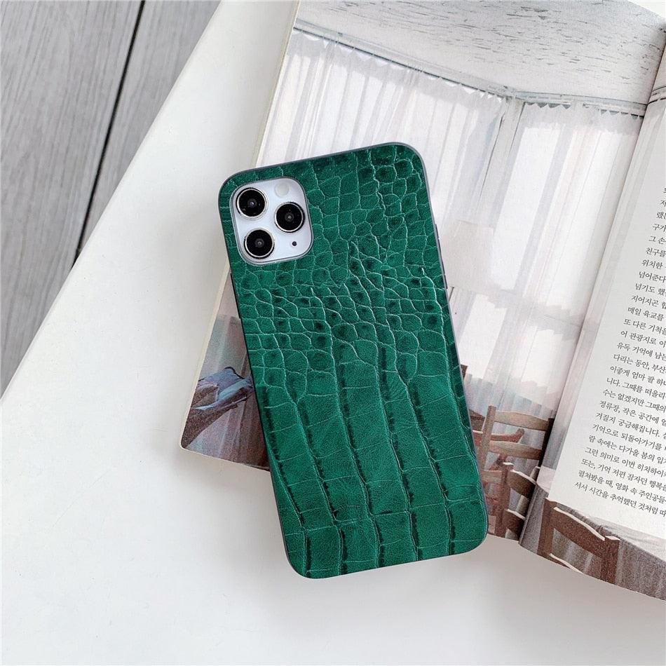 Retro Crocodile Leopard Snake Zebra Pattern Texture PU Leather Cases For iPhone 14 13 Phone Cover Unique Design Shockproof Soft Grip Leather Phone Case For iPhone