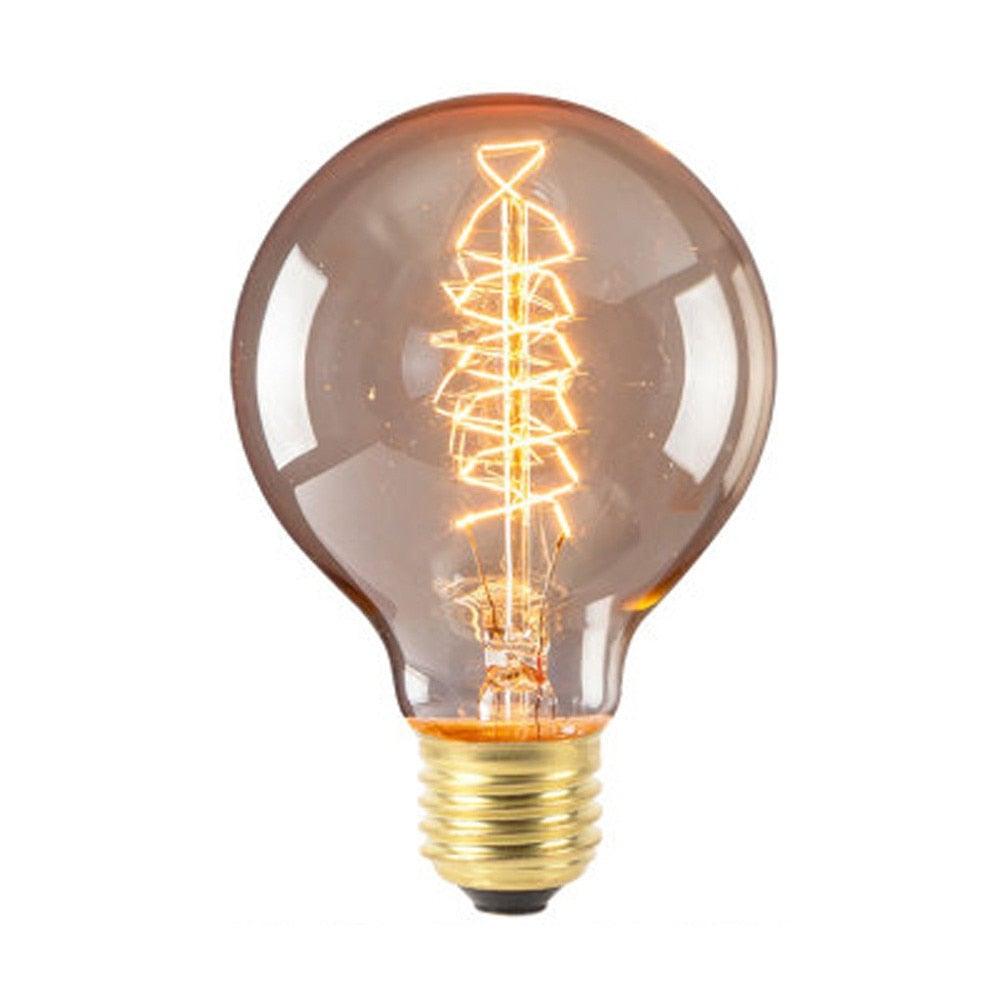 Retro Edison Bulb Retro Lamp Incandescent Retro Tungsten Bulb Round Globe Large Antique Light Golden Finish Design Warm Christmas Home Round Decorative Light Bulbs