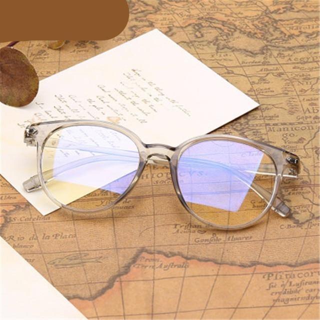 Retro Glasses Radiation Protection Optical Nearsight Frame For Men  And Women Anti Blue Computer Eyewear Unisex Blue Light Blocking Glasses Stylish Eyewear Comfortable Eye Protection UV Glare -1 -1.5 -2.0 -2.5