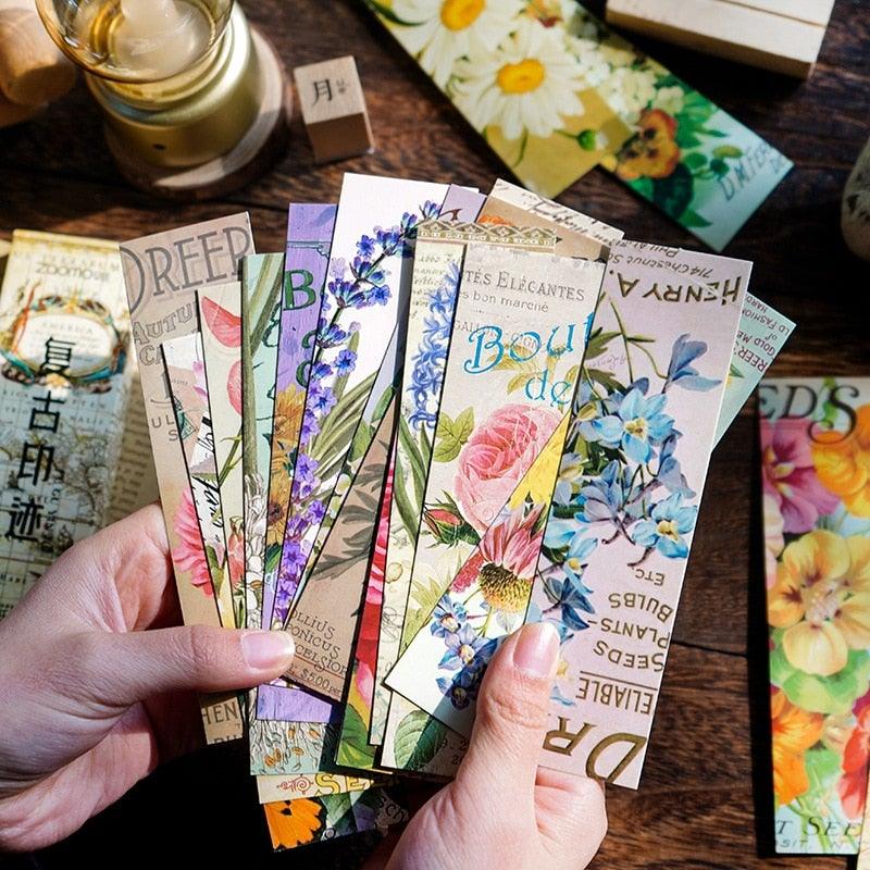 Retro Image Collection Paper Bookmarks Bookmarks For Books Share Book Markers Tab For Books Stationery Creative Poetic Bookmarks Painting Style Bookmarks Literary Bookmarks Message Cards Book Notes Paper Page Holder Reading Bookmarks For Women Men Kids