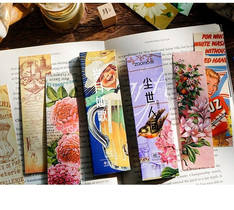 Retro Image Collection Paper Bookmarks Bookmarks For Books Share Book Markers Tab For Books Stationery Creative Poetic Bookmarks Painting Style Bookmarks Literary Bookmarks Message Cards Book Notes Paper Page Holder Reading Bookmarks For Women Men Kids