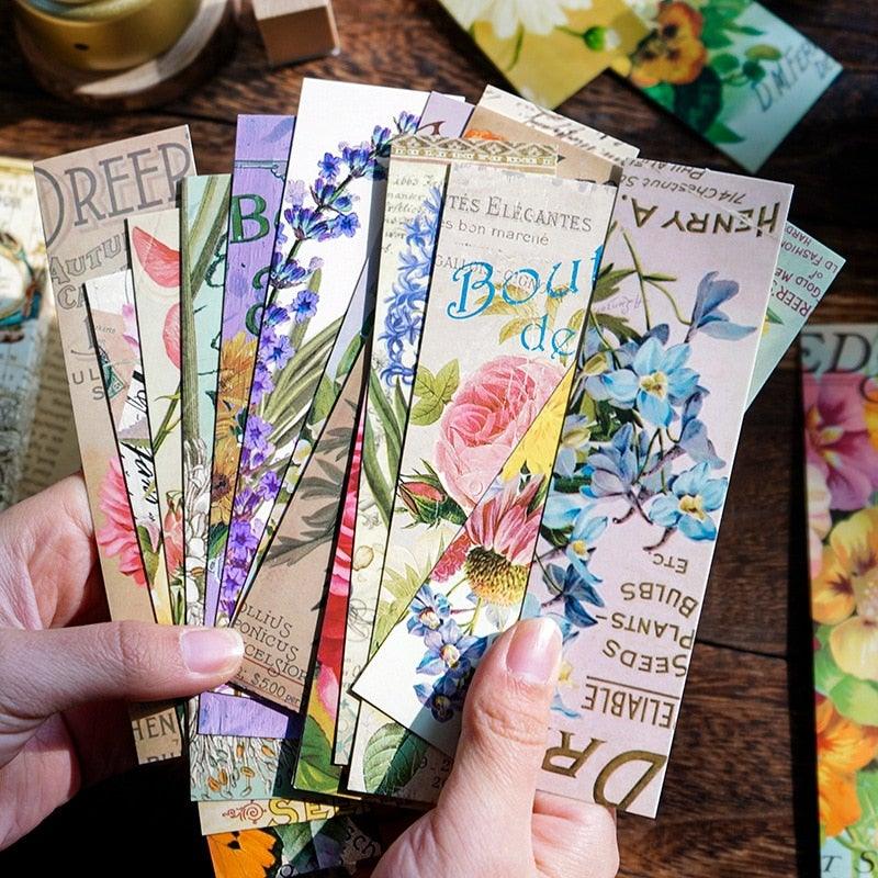 Retro Image Collection Paper Bookmarks Bookmarks For Books Share Book Markers Tab For Books Stationery Creative Poetic Bookmarks Painting Style Bookmarks Literary Bookmarks Message Cards Book Notes Paper Page Holder Reading Bookmarks For Women Men Kids