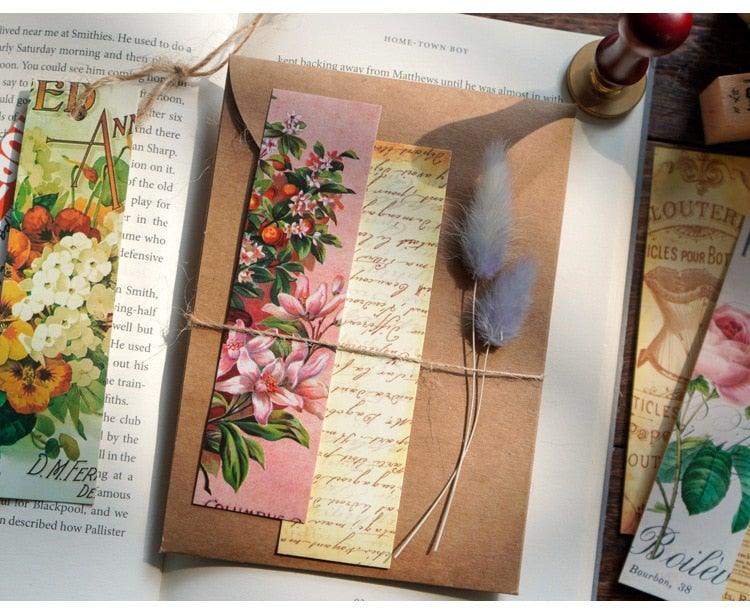 Retro Image Collection Paper Bookmarks Bookmarks For Books Share Book Markers Tab For Books Stationery Creative Poetic Bookmarks Painting Style Bookmarks Literary Bookmarks Message Cards Book Notes Paper Page Holder Reading Bookmarks For Women Men Kids