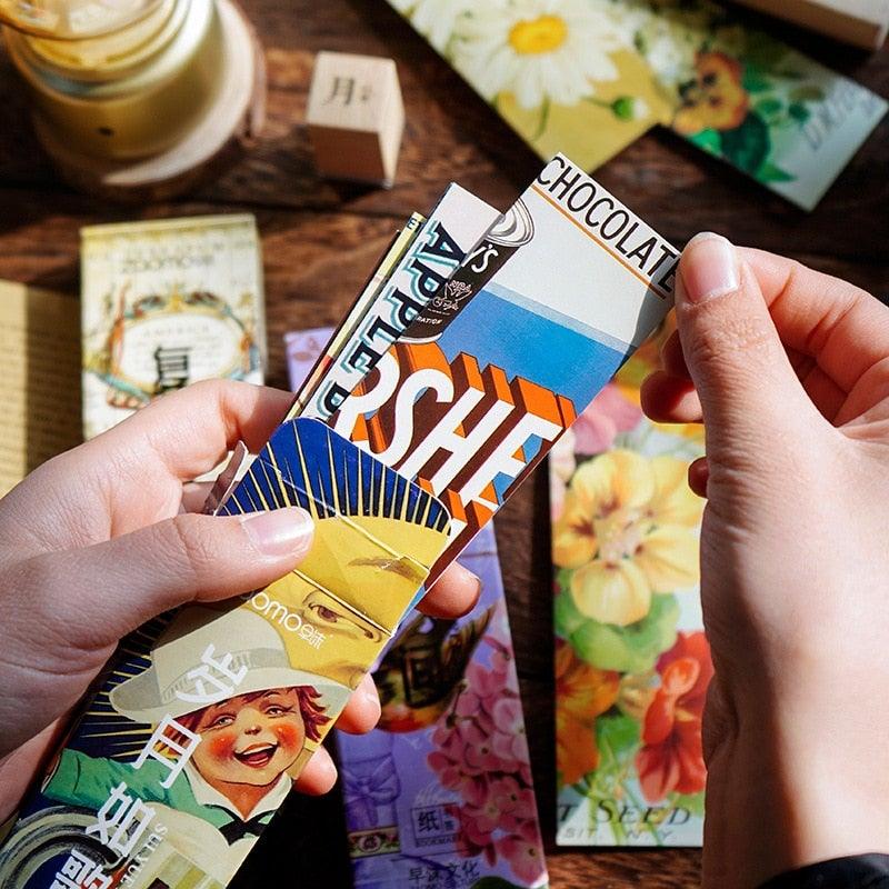 Retro Image Collection Paper Bookmarks Bookmarks For Books Share Book Markers Tab For Books Stationery Creative Poetic Bookmarks Painting Style Bookmarks Literary Bookmarks Message Cards Book Notes Paper Page Holder Reading Bookmarks For Women Men Kids