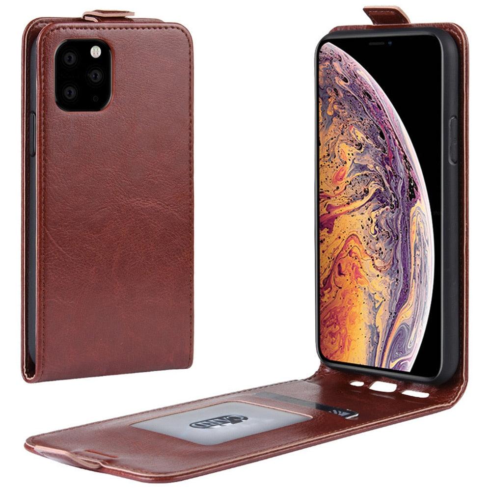 Retro PU Leather Shockproof Magnetic Wallet Flip Case Cover with Card Slot Holder for for iPhone Flip Leather Case for iPhone 12 Mini 6S 7 8+ 6 Plus Luxury Phone Cover for iPhone 11 Pro XR XS Max SE Flip Cases