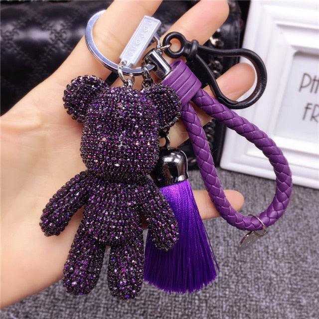 Rhinestone Keychains Teddy Bear Keychain Cartoon Bear Keychain Rhinestone Keychains Pearl Bow Bling Bear Keychain Car Tassel Key Chain Ring Holder Pendant For Bag Charm Rhinestone Sparkly Bling Keychains Car Accessories - ALLURELATION - 551, Bear Keychain, Bear Rhinestone Keychain, keychain, Rhinestone Keychains, Rhinestone Sparkly Bling Keychains, Sparkly Bling Keychains, Teddy Bear Keychain - Stevvex.com