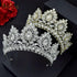 Rhinestone Wedding Crown Crystal Bridal Hair Accessories Zirconia Women Tiara Baroque Headband Bride Queen Headwear  Princess Crowns And Tiaras For Little Girls  Tiara For Little Girls Wedding Party Birthday Photography Accessories