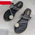 Rhinestones Women Sandals Flip Flops Summer Leather Crystal Slippers Sandals For Women Casual Summer Flat Rhinestone Crystal Sandal Slippers Comfy Beach Shoes Flip Flops