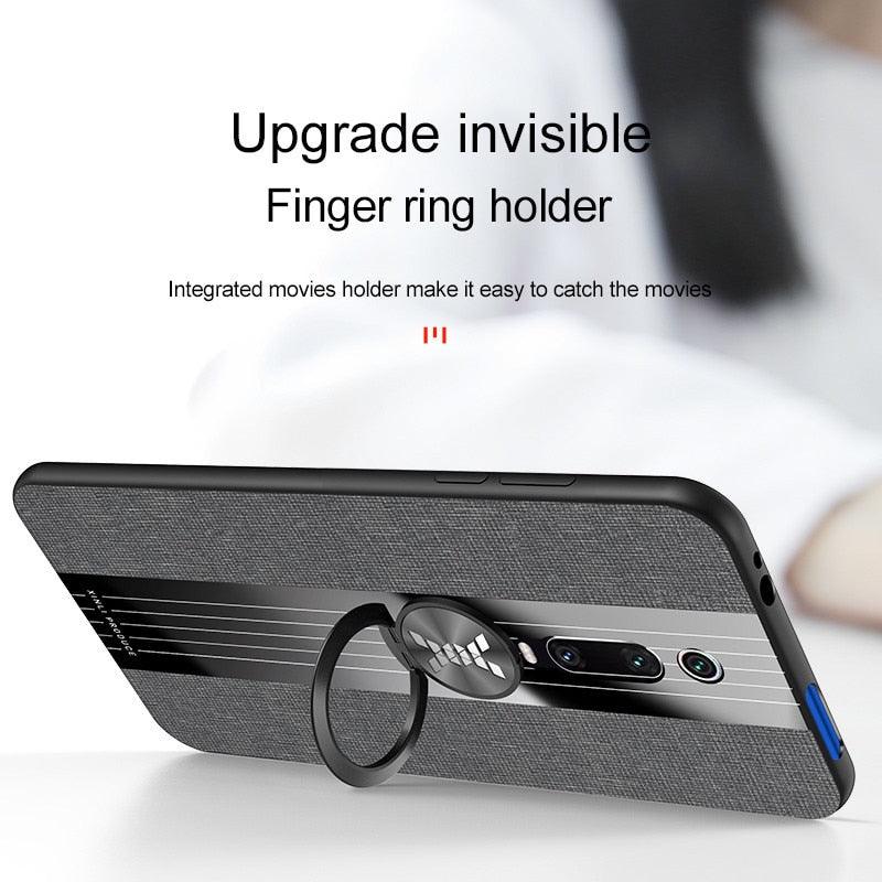 Ring Phone Case Heavy Duty Protection Dual Layer Shockproof Military Grade Drop Proof Protective Cover For Xiaomi Mi 9T 10T Pro Mi9T Mi10T Lite Case Magnetic Finger Ring Holder Soft Leather Case for Redmi K20 K30 Pro K30S Ultra