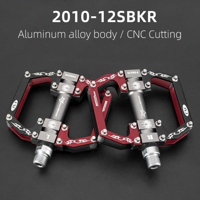 Road Bike Pedals Aluminum Alloy Anti-slip Bicycle Pedals Hollow-Carved Design Pedals Bicycle Accessories Mountain Bike Pedals Flat Bicycle Pedals Platform Cycling Sealed Bearing Aluminum Pedals For Mountain Bike