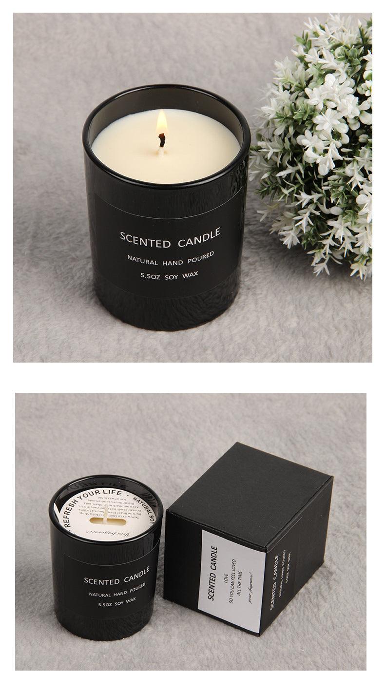 Romantic black Scented Candles Sandalwood Candle Highly Scented Candles For Home Many Hour Burn Fall Candles All Natural Soy C Scented Gifts Candles Candle Jars With Lid Candle Jar Soy Candles Birthday Candle