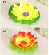 Romantic Lotus Lamps Wishing Water Floating Candle Light Birthday Wedding Party Decoration  Lotus LED Candle Floating Candle Lights Up When It Meets Water Battery Powered Flameless Candle Light Waterproof Night Light For Festival Wedding Home Garden Pond