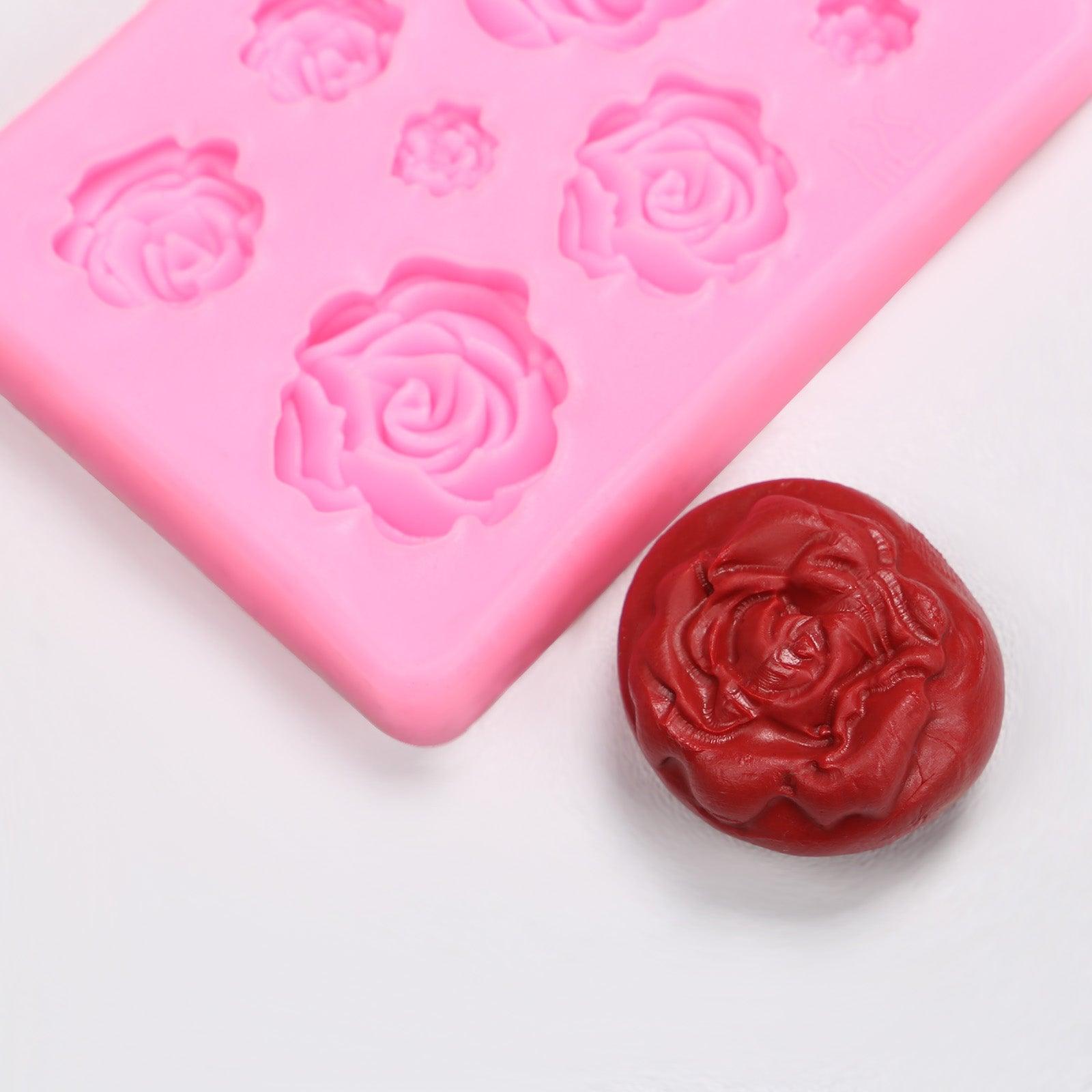 Rose Mold Flower Baking Silicone Cake Decorating Tool Pastry Fondant Sugarcraft Mould Chocolate Biscuits Cookies Kitchen Rose Silicone Fondant Mold Handmade Baking Tools