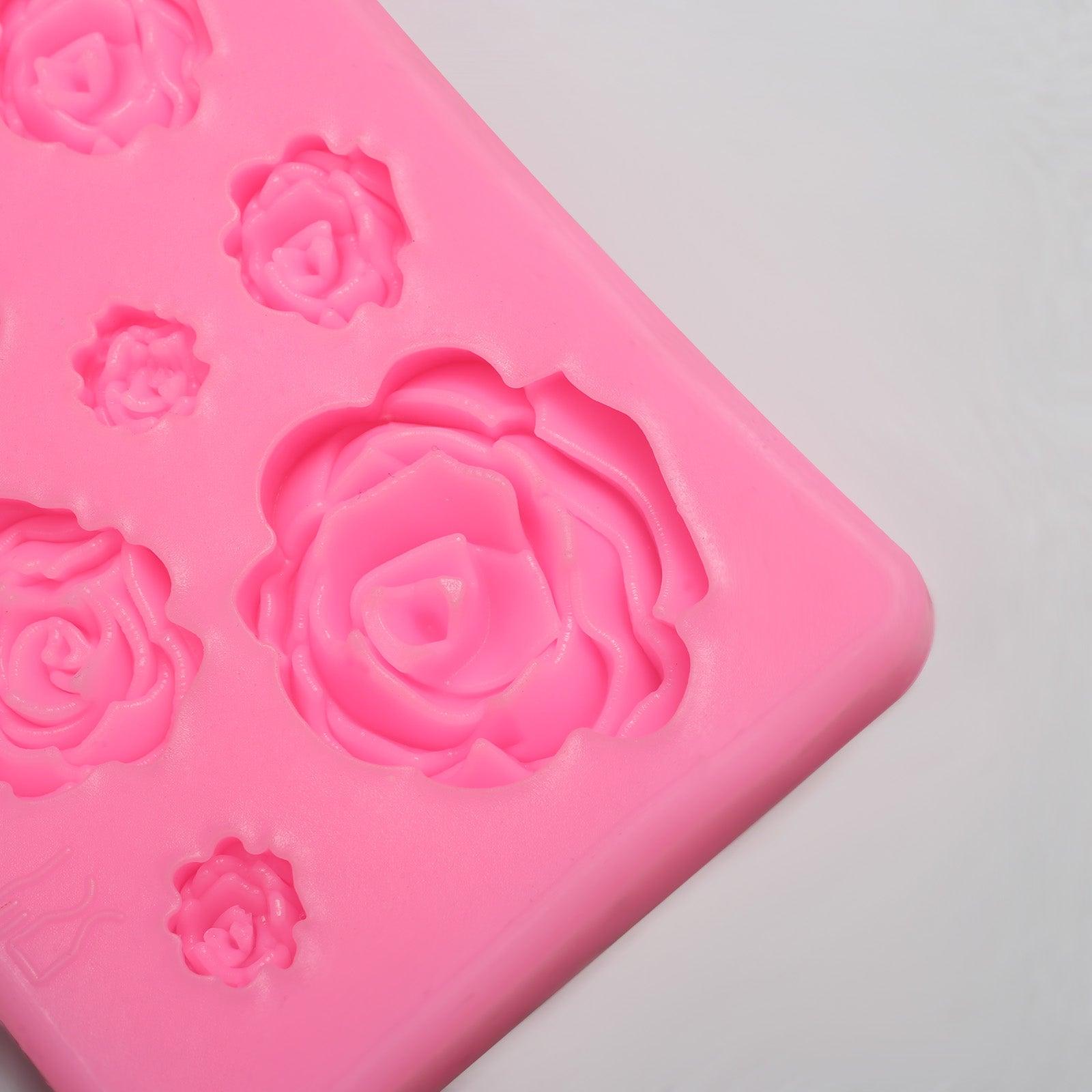 Rose Mold Flower Baking Silicone Cake Decorating Tool Pastry Fondant Sugarcraft Mould Chocolate Biscuits Cookies Kitchen Rose Silicone Fondant Mold Handmade Baking Tools