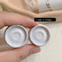 Rotating Lipstick Contact Lens Case Temperament Noble Contact Lens Case Travel Glasses Case Heart Style Design Portable Cute Contact Lens Kit Holder Container Includes Contact Lens Remover Tool