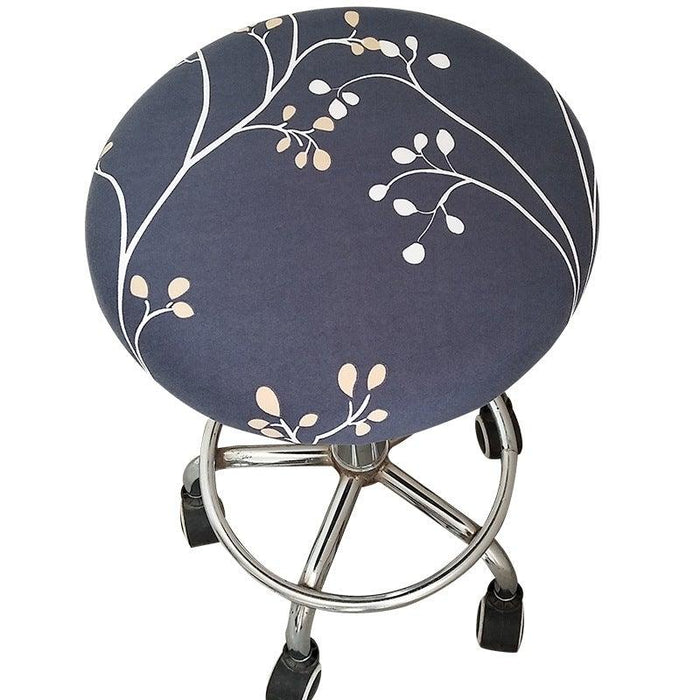 Round Chair Cover Bar Stool Cover Elastic Seat Cover Home Chair Slipcover Round Chair Bar Stool Floral Printed Padded Round Bar Stool Cover Cushion With Elastic Fabric Round Chair Seat Cushion For Wooden Metal Stools 30-40cm