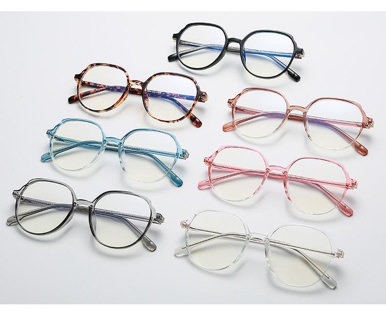 Round Frames Anti-Blue Light Optical Frame Glasses Eyewear Reading Glasses Blue Light Blocking Glasses Women And Men Retro Half Frame Anti Eyestrain Computer Gaming Glasses